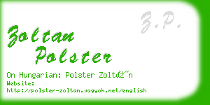 zoltan polster business card